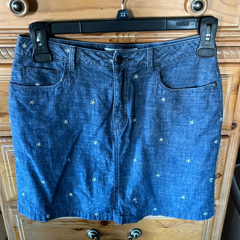 Stretch Denim  Skirt w/ liner sz 6p